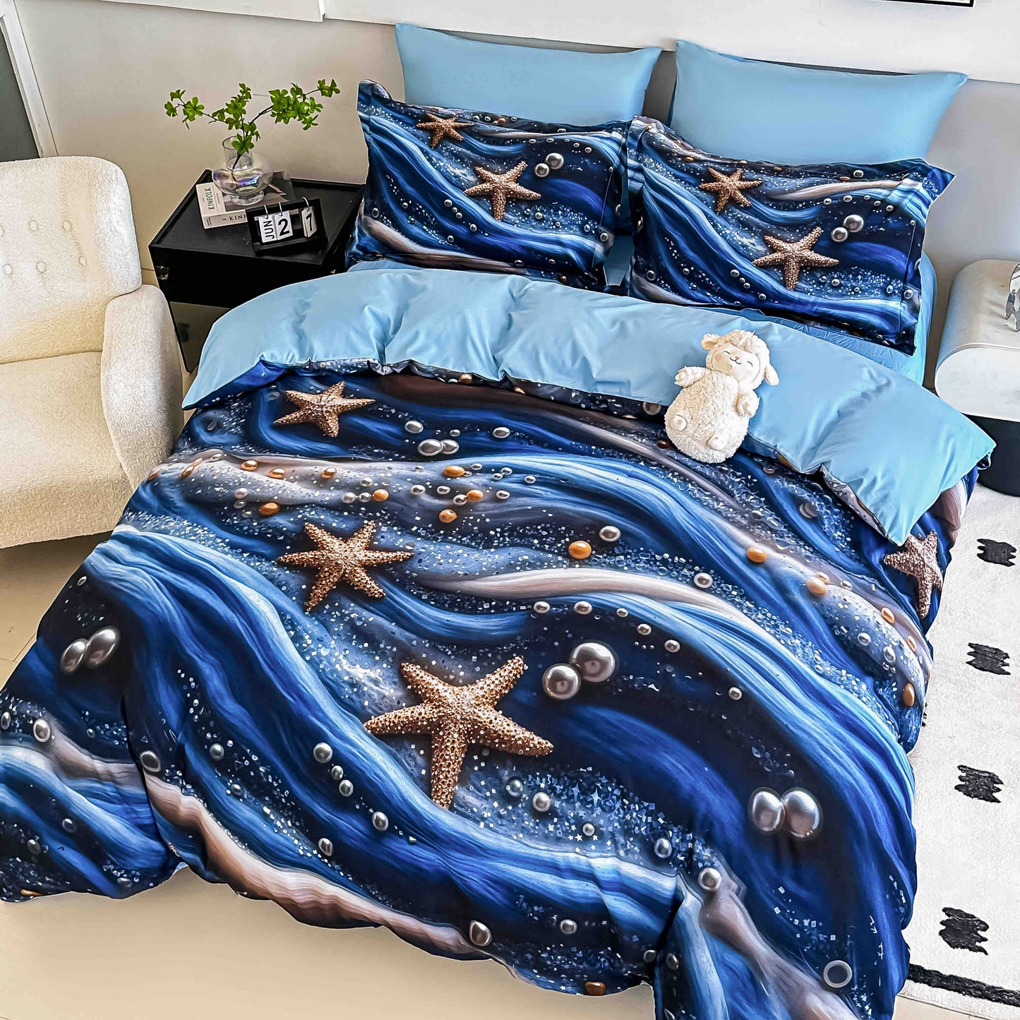 5D Морско дъно - 6 части с ластик лукс