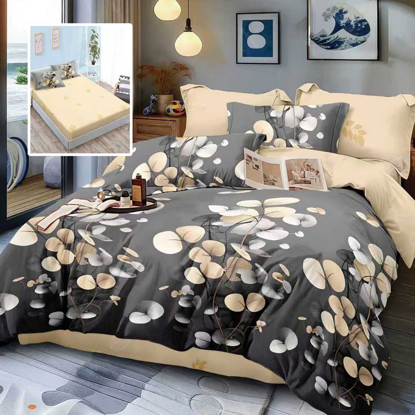 Сив лукс - 6 части с ластик ПАМУК