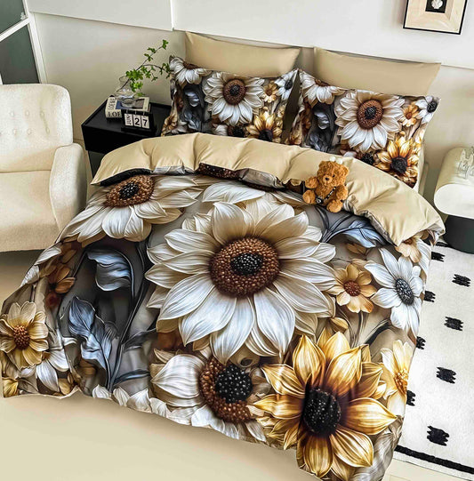 5D Слънчогледи - 6 части с ластик лукс