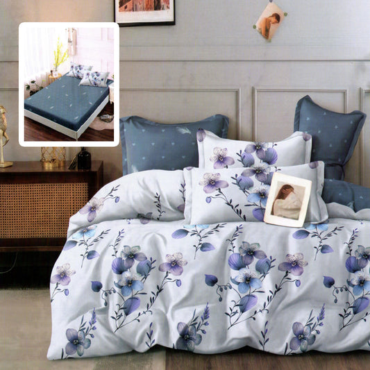 Сини цветчета - 6 части с ластик ПАМУК