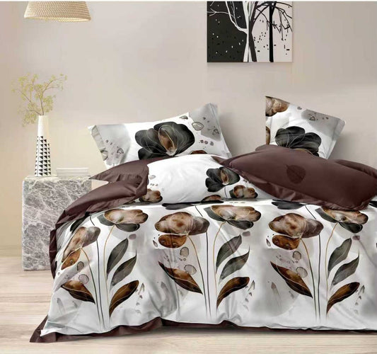 Кафяви цветя - 6 части с ластик ПАМУК