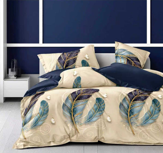 Бежови пера лукс - 6 части с ластик ПАМУК